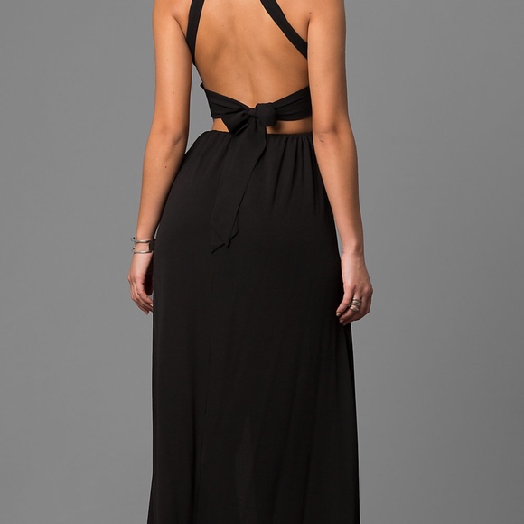 NEVER WORN Black Formal Dress with Rose Embroidery - Picture 3 of 3